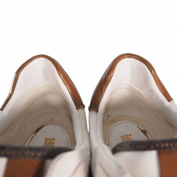 Michael Kors Semi Lux Mabel Hidden Wedge Trainers Brown 43F1MBFSCB Women's 6M - Picture 10 of 11